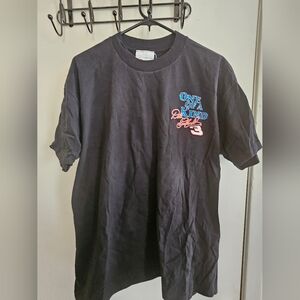 Chase Authentics Black Graphic T-Shirt with Red and Blue Accents